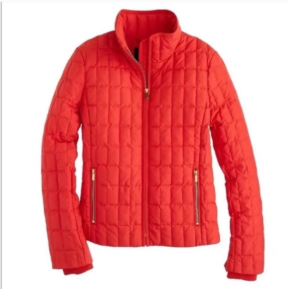 | J. Crew | Red Snowcap Quilted Puffer Jacket XS - Picture 1 of 6